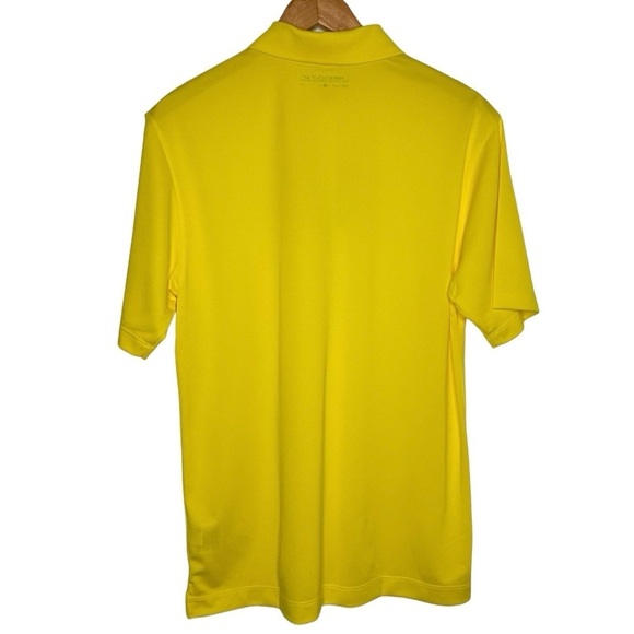 Nike Men Dri Fit UV Tech Golf Polo Shirt Sz Small Yellow Short Sleeve 358324 NWT - Picture 2 of 9
